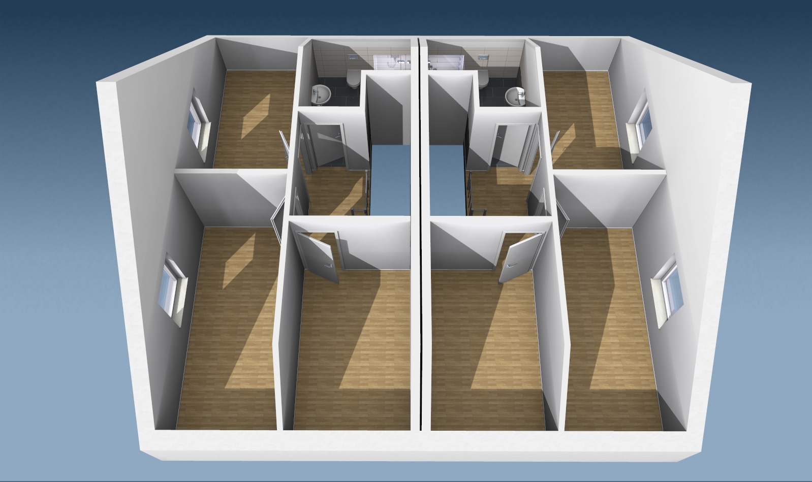3D Ansicht des Hauses - Dachgeschoss