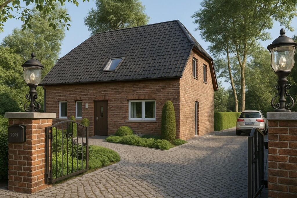 Das Foto zeigt ein modernes Einfamilienhaus, individuell geplant und gebaut von Wilms AG in Berlin-Brandenburg.